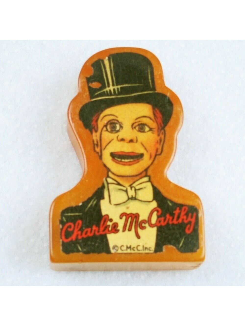 Vintage 1930s-40s Charlie McCarthy Figural Bakelite Pencil Sharpener